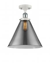 Innovations Lighting 916-1C-WPC-G43-L-LED - Cone - 1 Light - 12 inch - White Polished Chrome - Semi-Flush Mount