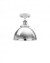 Innovations Lighting 916-1C-WPC-MFD-10-PC-LED - Derby - 1 Light - 10 inch - White Polished Chrome - Semi-Flush Mount