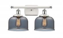 Innovations Lighting 916-2W-WPC-G73-LED - Bell - 2 Light - 18 inch - White Polished Chrome - Bath Vanity Light