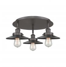 Innovations Lighting 916-3C-OB-M5-OB - Edison - 3 Light - 20 inch - Oil Rubbed Bronze - Flush Mount