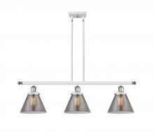 Innovations Lighting 916-3I-WPC-G43-LED - Cone - 3 Light - 36 inch - White Polished Chrome - Stem Hung - Island Light