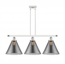 Innovations Lighting 916-3I-WPC-G43-L - Cone - 3 Light - 36 inch - White Polished Chrome - Stem Hung - Island Light