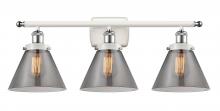 Innovations Lighting 916-3W-WPC-G43 - Cone - 3 Light - 28 inch - White Polished Chrome - Bath Vanity Light