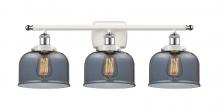 Innovations Lighting 916-3W-WPC-G73 - Bell - 3 Light - 28 inch - White Polished Chrome - Bath Vanity Light