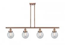 Innovations Lighting 916-4I-AC-G204-6-LED - Beacon - 4 Light - 48 inch - Antique Copper - Stem Hung - Island Light