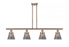 Innovations Lighting 916-4I-AC-G63-LED - Cone - 4 Light - 48 inch - Antique Copper - Stem Hung - Island Light