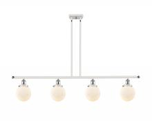 Innovations Lighting 916-4I-WPC-G201-6-LED - Beacon - 4 Light - 48 inch - White Polished Chrome - Stem Hung - Island Light