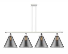 Innovations Lighting 916-4I-WPC-G43-L - Cone - 4 Light - 48 inch - White Polished Chrome - Stem Hung - Island Light