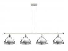 Innovations Lighting 916-4I-WPC-MFD-10-PC-LED - Derby - 4 Light - 48 inch - White Polished Chrome - Stem Hung - Island Light