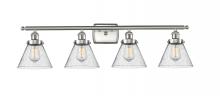 Innovations Lighting 916-4W-SN-G44-LED - Cone - 4 Light - 38 inch - Brushed Satin Nickel - Bath Vanity Light