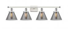 Innovations Lighting 916-4W-WPC-G43 - Cone - 4 Light - 38 inch - White Polished Chrome - Bath Vanity Light