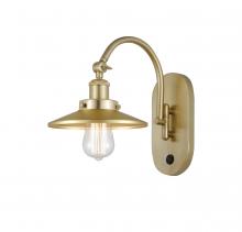 Innovations Lighting 918-1W-SG-M4-LED - Railroad - 1 Light - 8 inch - Satin Gold - Sconce