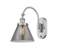 Innovations Lighting 918-1W-SN-G43-LED - Cone - 1 Light - 8 inch - Brushed Satin Nickel - Sconce