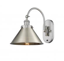 Innovations Lighting 918-1W-SN-M10-SN-LED - Briarcliff - 1 Light - 10 inch - Brushed Satin Nickel - Sconce