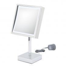 Aptations 71273 - Single-Sided Led Square Freestanding Mirror - Plug In