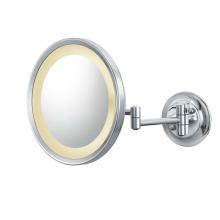 Aptations 944-2-75HW - Round Magnified Mirror With Switchable Light Color in Brushed Nickel