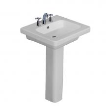 Barclay 3-1068WH - Resort 500 Pedestal Lavatory, White-8'' Widespread