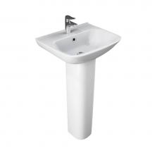 Barclay 3-1101WH - Eden 450 Pedestal Lavatory 1-Hole, White