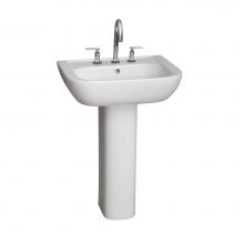 Barclay 3-2008WH - Caroline 450 Ped Lav,White-8'' Widespread