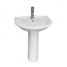 Barclay 3-294WH - Karla 505 Pedestal Lavatory 4'' cc, White