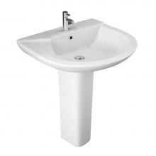 Barclay 3-431WH - Anabel 630 Pedestal Lavatory 1-Hole, White