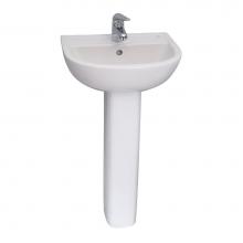 Barclay 3-558WH - Compact 545 Pedestal Lavatory 8'' cc, White