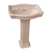 Barclay 3-858BQ - Stanford 600 Pedestal Lavatory, 8''cc, Bisque