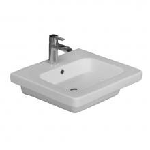 Barclay 4-1061WH - Resort 500 Wall-Hung Basin, White-1 hole