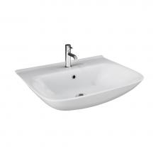 Barclay 4-1101WH - Eden 450 Wall-Hung Basin, 1-Hole, White