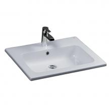 Barclay 4-151WH - Cilla 24'' Drop-In Basin 1 Hole, White