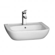 Barclay 4-2011WH - Caroline 550 Wall-Hung Basin, White-1 hole