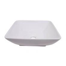 Barclay 4-438WH - Carlos 16'' Square Above Counte Basin, White