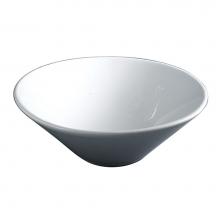 Barclay 4-460WH - Daisy 15'' Round Above Counter Basin, White