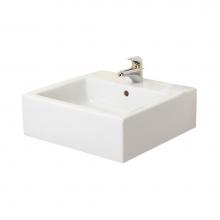 Barclay 4-466WH - Patricia Square Vessel,  One Hole,  White