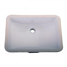 Barclay 4-715WH-DG - Cleo Undercounter Basin, Dbl Glazed, 18''x12''ID, White