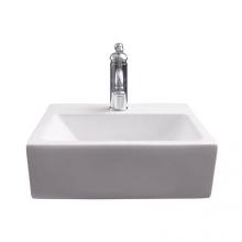 Barclay 4-9060WH - Linden Rect 16-3/4'' Wall Hung 1 Faucet hole, White