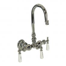 Barclay 4000-PL-CP - Leg Tub Diverter w/Porcelain  Lever Hdles, Acry Tub, Chrome