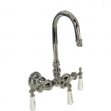 Barclay 4001-PL-CP - Leg Tub Diverter w/Porcelain  Lever Hdles, CI Tub, Pol Chr