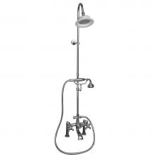 Barclay 4064-MC-CP - Elephant Spout,Riser,Shwr Head Hand Shwr, Metl Cross Hndls,CP