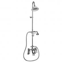 Barclay 4064-ML2-CP - Elephant Spout,Riser,ShwrHead Hand Shwr, Metal Lever Hdls,CP