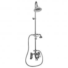 Barclay 4064-ML-CP - Elephant Spout,Riser,ShwrHead Hand Shwr, Metal Lever Hdls,CP