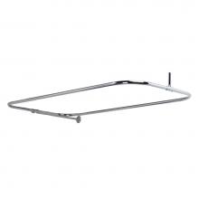 Barclay 4152-48-CP - Rectangular Shower Rod, w/Side  Sprt, 48 x 24'', Polish Chrome