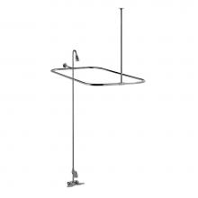 Barclay 4198-48-CP - Converto Shower w/48'' Rect Rod , Code Spout, Polished Chrome