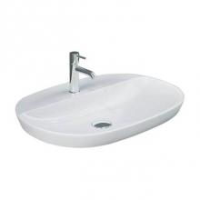 Barclay 5-671WH - Variant 23-5/8'' x 16-1/2'' Oval Drop-In Basin,1-Hole W/Deck,WH