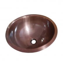 Barclay 7-608SAC - Drios 18'' Deep Round Sink Smooth Antique Copper