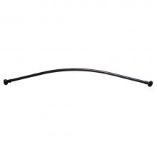 Barclay 7120-60-BL - Curved 60'' Shower Rod w/Flange Black