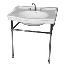 Barclay 755WH-CP - Ensal 30''Console w/Stand,Whi 1 Faucet Hole, CP Stand