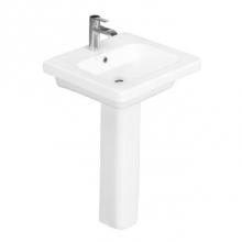 Barclay 3-1064WH - Resort 500 Pedestal Lavatory, White-4'' Center Set