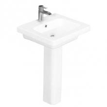 Barclay 3-1074WH - Resort 550 Pedestal Lavatory, White-4'' Centerset