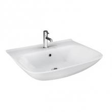 Barclay 4-1114WH - Eden 520 Wall-Hung Basin, 4'' Centerset, White